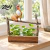 Decorative Plant Holder for Windowsill Rustic Farmhouse Double Rooster Planter, Resin Succulent Pot Micro Small Indoor Garden Landscape Decor,