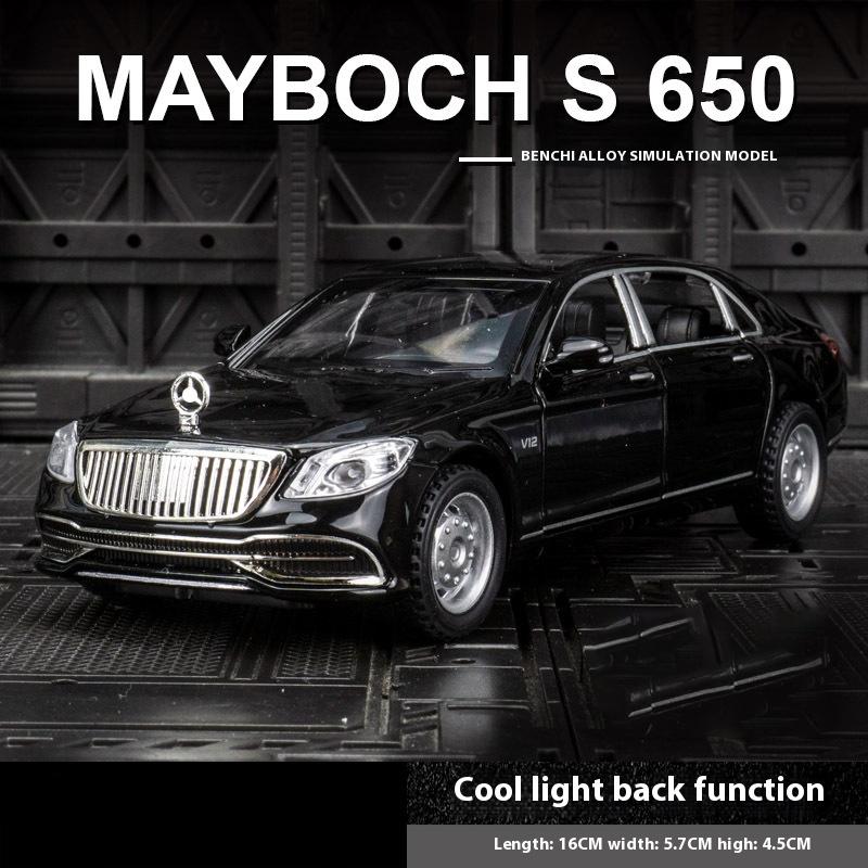 1/32 Mercedes Benz Maybach S650 Роскошный автомобиль Металлическая литая модель автомобиля украшения центральной консоли автомобиля Коллекционируйте модели автомобилей подарки