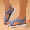 Spring and summer new fashionable large-size flat-bottomed fly-woven women's sandals