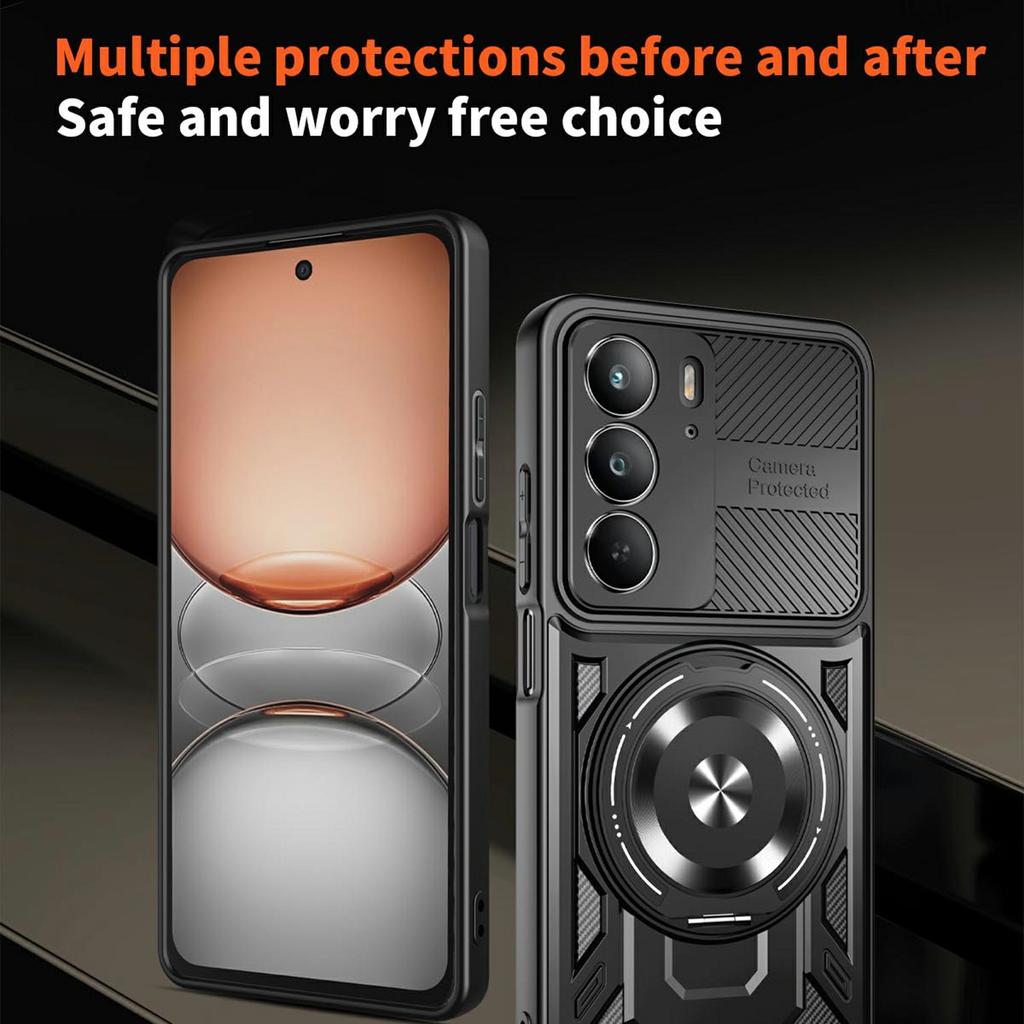 Для Realme C75 4G/14x 5G/V60 Pro 5G/P3x 5G Магнитный чехол Вращающаяся подставка Чехол-бампер из ТПУ + ПК