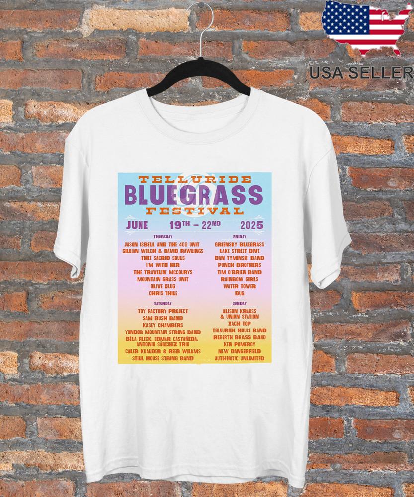 Sam Bush Bluegrass Festival Music White T Shirt Full Size S-5XL