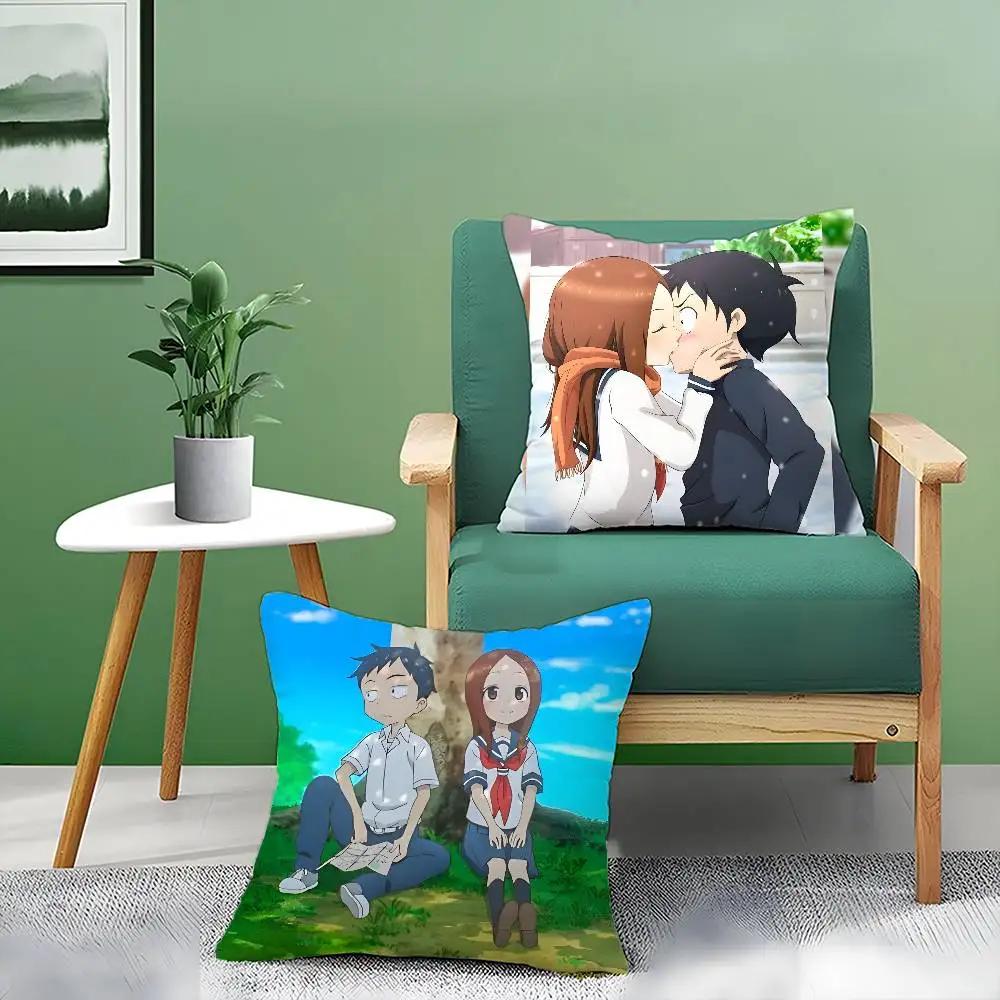 Аниме Мультфильм Такаги-сан х Нисиката-N Наволочка Антипылевой клещ Наволочка Невидимая молния Шелковистый короткий плюш Диван