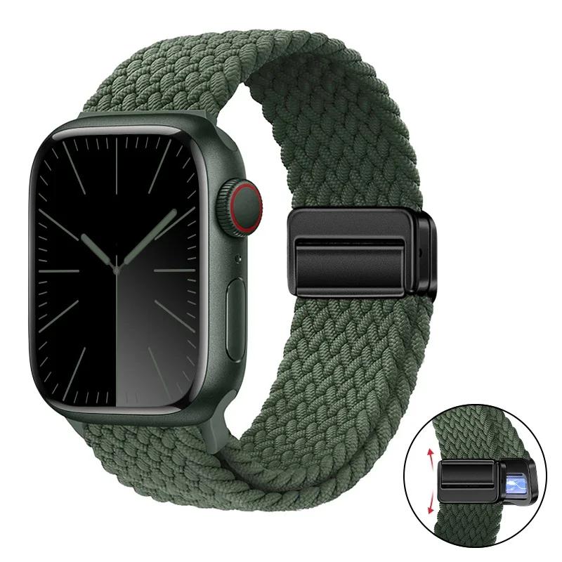 Нейлоновый браслет для Apple Watch ремешок 10 9 8 7 46мм 42мм 45мм 41мм Ultra 2 49мм Ремешок для iWatch Серии 6 5 4 3 SE 44мм 40мм Ремешок