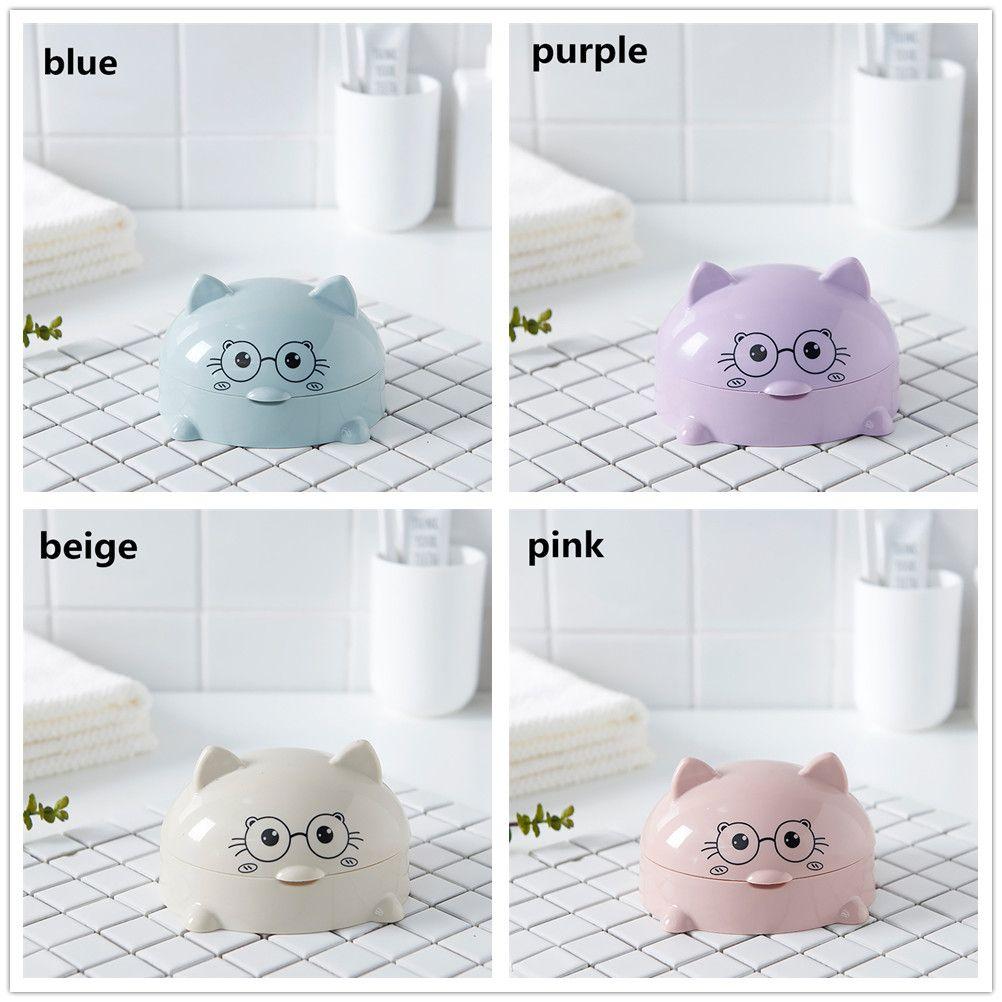 Cute Soap Holder Bathroom Cartoon With Cover Soap Box Soap Dish