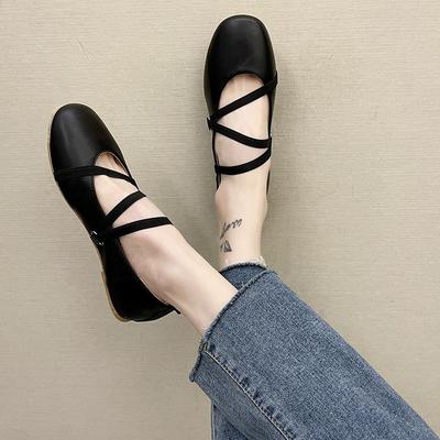 Модная женская обувь 2024 Новые роскошные дизайнерские туфли Мэри Джейн Женские весенние туфли-балетки из лакированной кожи с квадратным носком Винтажные лоферы с узким ремешком