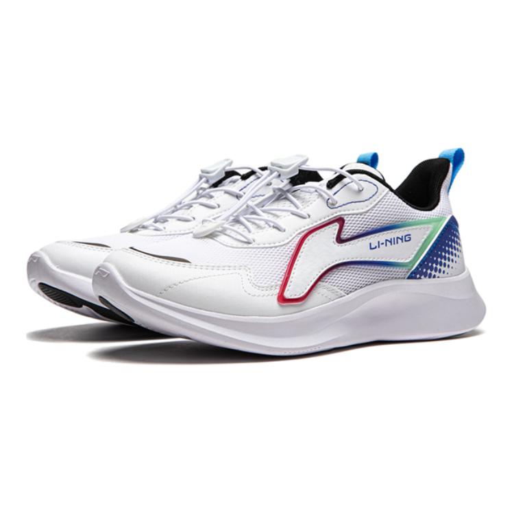 Li Ning Kids Mesh Удобные универсальные нескользящие износостойкие повседневные туфли с низким верхом Детские повседневные туфли белого, синего и черного цветов YKCU116-3