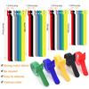 100pcs Releasable Cable Organizer Ties Mouse Earphones Wire Management Nylon Cable Ties Reusable Loop Tape Straps Tie