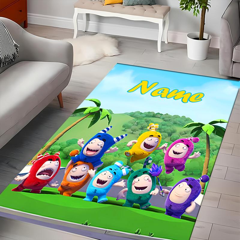 Custom personalization Oddbods Area Rug - Perfect For Kitchen, Bathroom,Laundry Room Decor Large Size Available,Gift All Seasons