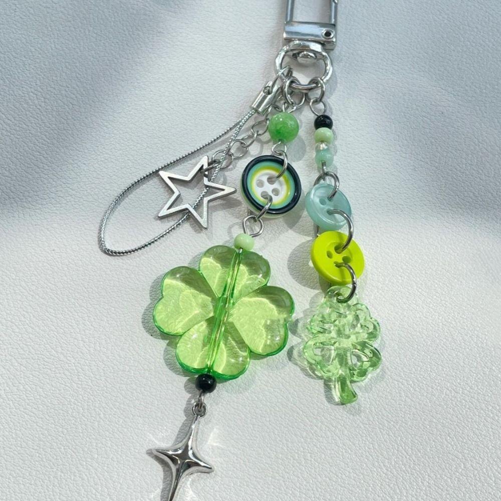 Ремешок на запястье Клеверы Телефон Цепочка Сумка Украшение Y2K Шнурок Бусины Телефон Подвеска Ювелирные Изделия Gfit