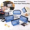 Прозрачная косметичка в форме сердца для женщин, многофункциональная сумка-органайзер для губной помады