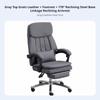 Reclining Desk Chair with Footrest Highspine Support Office Furniture Ergonomic Design Easy to Clean for Remote Workers, resting