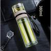 GIANXI Business Glass Tea Cups Portable Glass Cup With Cap And Lift Ring Large Empty Transparent Drinking Water Cup