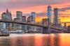 Photomural Lower Manhattan Skyline And Brooklyn Bridge Self-Adhesive Mural 104x70.5
