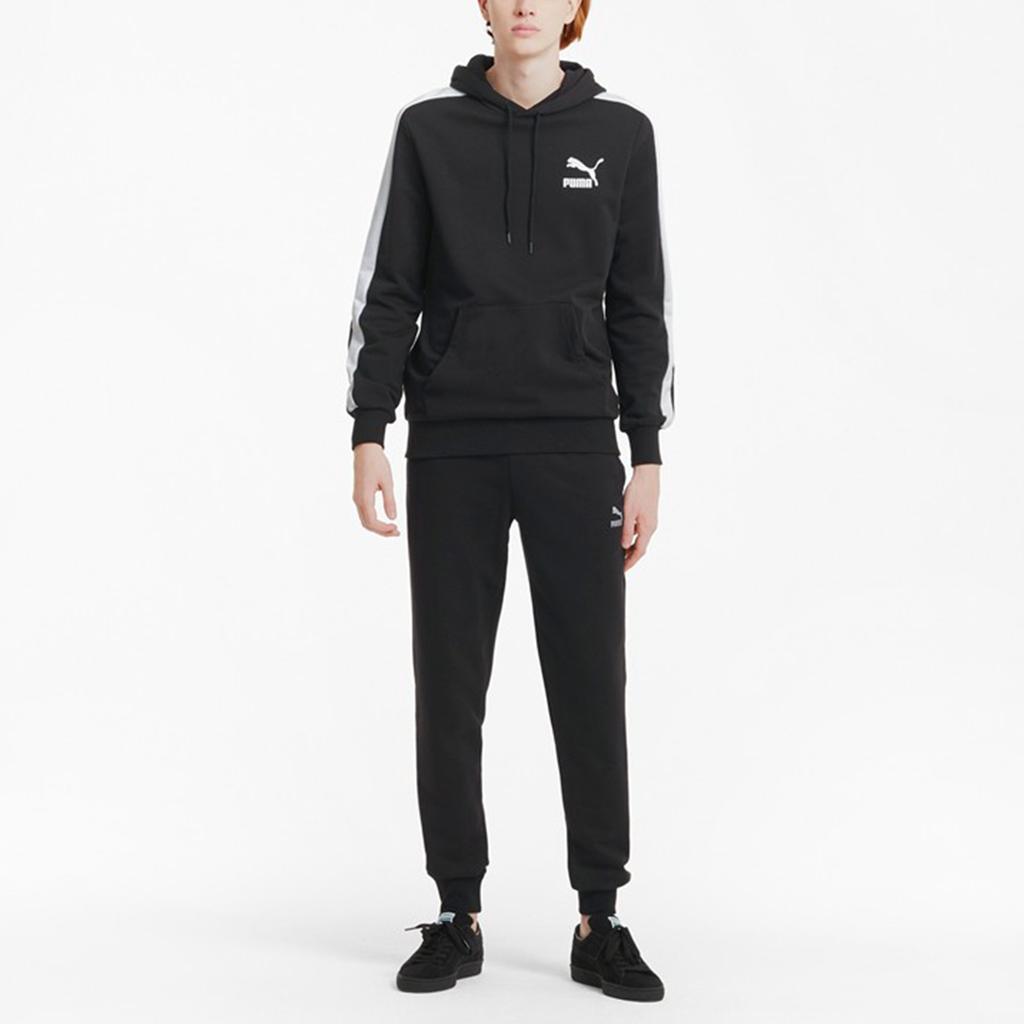 Puma Классические повседневные дышащие брюки на шнурке, мужские брюки, черные 531375-01