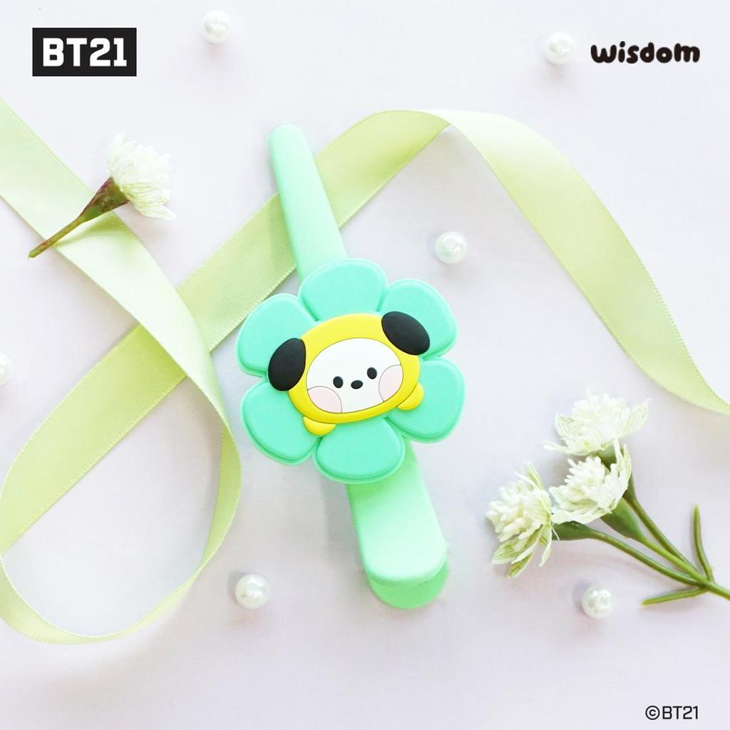 BTS (Бантан Бойз) Мини-заколка для волос BT21 Happy Flower, официальная, оригинальная, аутентичная, K-POP, айдол