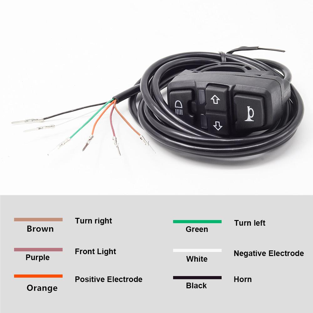 3 в 1 Электрический велосипед Фара Звуковой сигнал Переключатель поворотников 12В 24В 36В 48В Водонепроницаемый