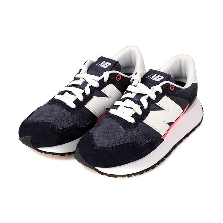 New Balance Niko И Nb 237 Ретро Спортивные Замшевая Ткань Синтетическая Кожа Низкий Верх Повседневные Кроссовки для Бега Унисекс кроссовки Серо-Синий Белый MS237VC1