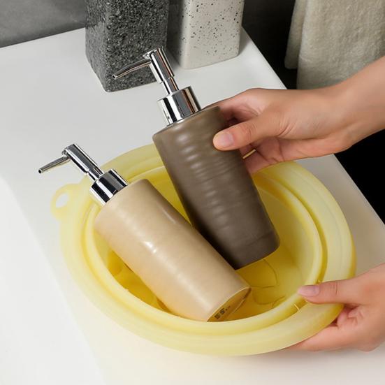 Миска для ледяной ванны для лица, складная силиконовая миска для ухода за кожей лица со встроенными решетками, холодная терапия