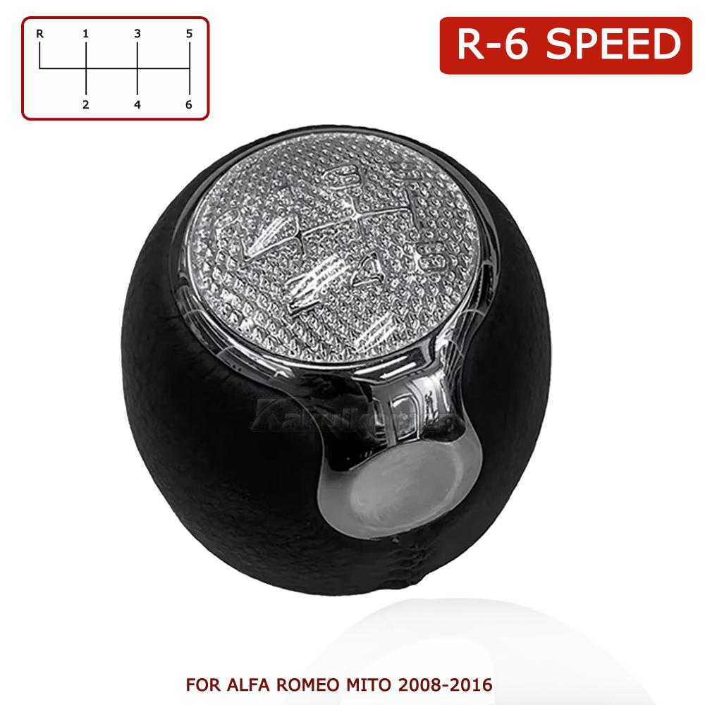 NEW 5/6 Speed Car Gear Shift Knob Lever Head Fit for Alfa Romeo Mito 2008 2009 2010 2011 2012 2013 2014 2015 2016 46313439