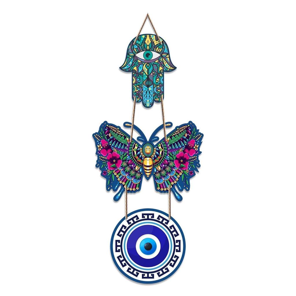 Beautiful Butterfly Wooden Wall Hanging Luck Prosperity for Home Decor | Decoration Livingroom | Modern Artworks Items | Door Decorative