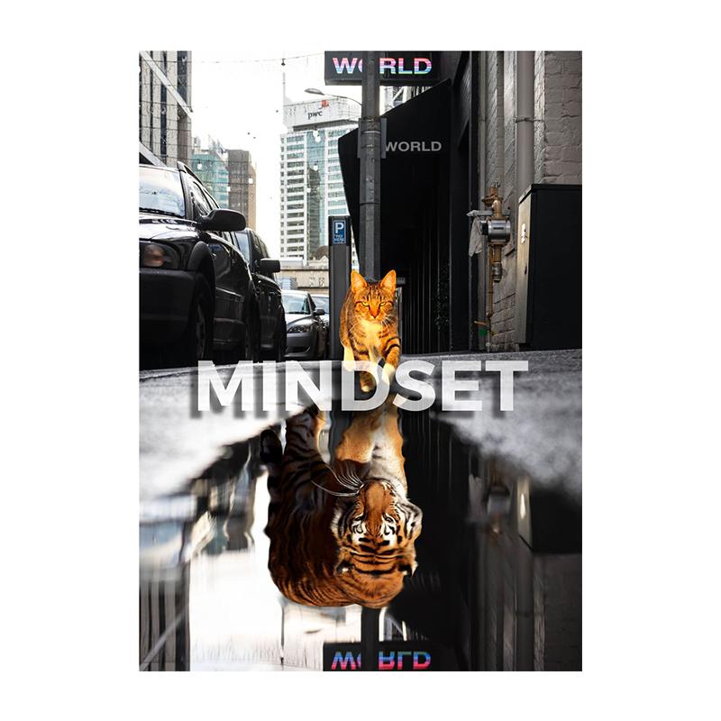 Mindset is Everything, мотивационная картина, настенный холст, художественный постер, причудливое изображение животного для офиса, домашнего декора, Cuadros