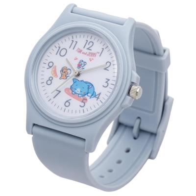 [Fieldwork] Женские часы Tom and Jerry Analog с полиуретановым ремешком, иллюстрация, резиновые часы, синие TAJ006-4