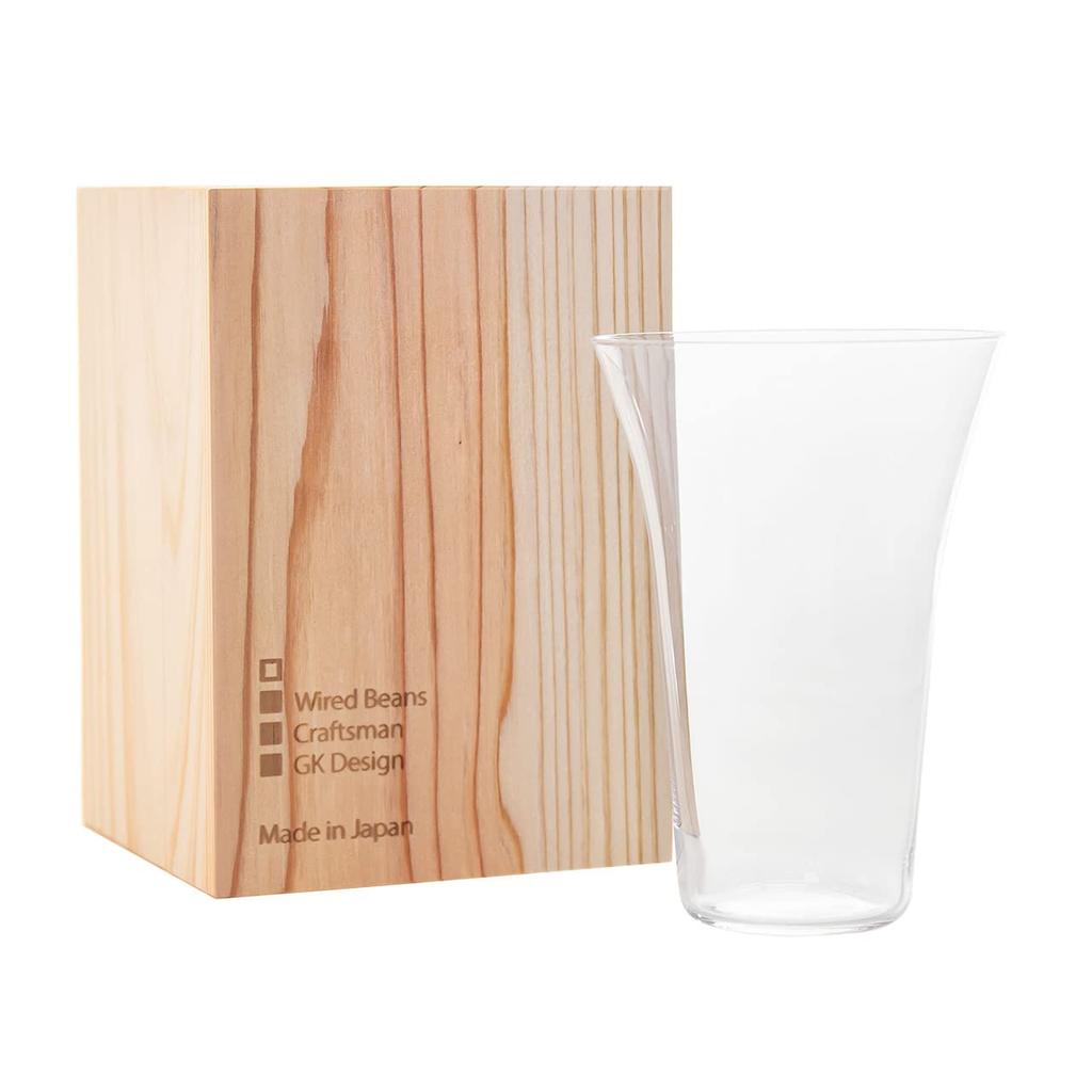 Wired Beans Glass Tumbler 240 Lightly Blown Tumbler Glass 360ml Cedar Box (Wired Beans) (Transparent)