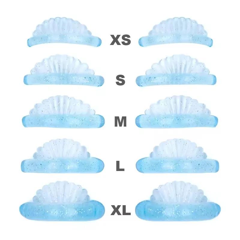 5Pairs Eyelash Perm Pads Silicone Lash Lifting Rods Shell-shape 3D Eyelash Extension Curler Lash Perm Shield Makeup Accessorie