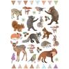 Gommettes animaux de la forêt de 1,5 à 7 cm 80 pièces