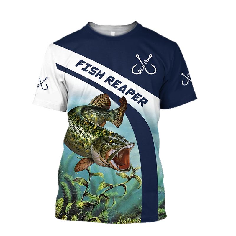 Мужские футболки для мужчин, летние топы с 3D принтом и графикой для рыбалки, модные повседневные футболки большого размера с короткими рукавами Camisetas