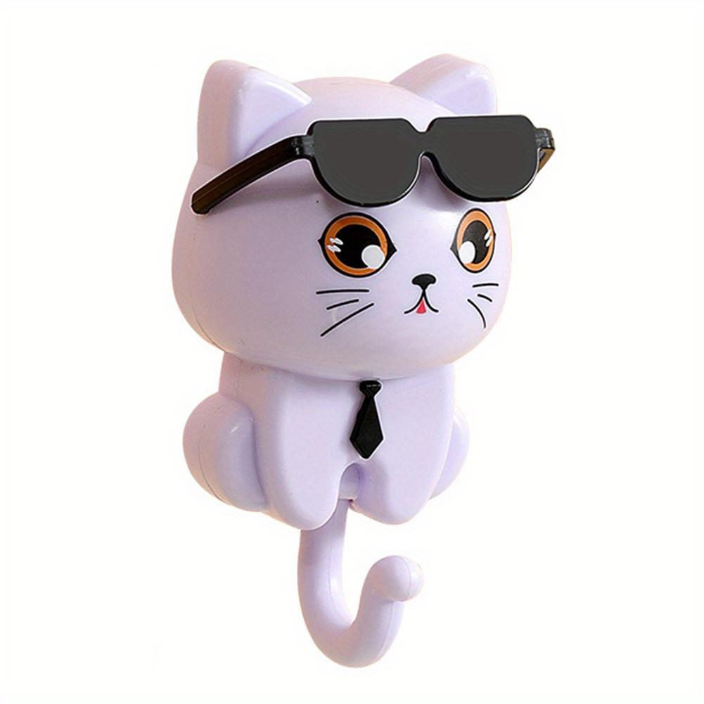 Creative Cat Hook Adhesive Cat Wall Hooks Decorative Hooks for Coat Scarf Hat Towel Key Bag Wall Decoratives