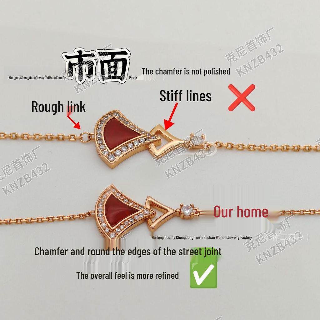 Rose Gold Skirt Bracelet for Women - Fashionable, Light Luxury Hand Jewelry, Perfect Birthday Gift for Her