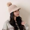 Thermal Warm Wool Cap Windproof Pompom Plush Beanie Fashion Knitted Baseball Cap  Skiing
