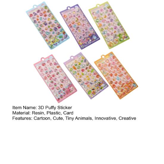 Милые объемные 3D наклейки Каваий смола животное мультяшная наклейка Крошечные DIY наклейки для скрапбуков ноутбуков бутылок для воды