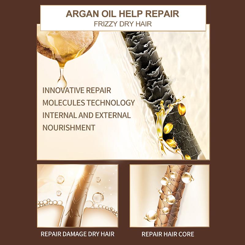 PURC Марокканское аргановое масло для ухода за волосами, увлажняющий крем для восстановления поврежденных волос, 100 мл