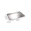 Thicken Stainless Steel Serving Tray with Lid Rectangle Metal Food Storage Plates Dish Cake Buffet Organizer Kitchen Container
