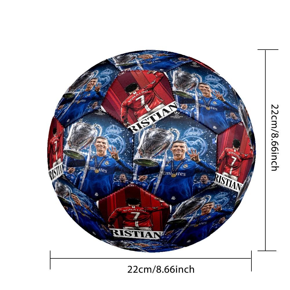 Ronaldo's Jersey Size 5 Soccer Football Machine-Stitched Indoor/Outdoor Universal Football Surprise Collection Gift