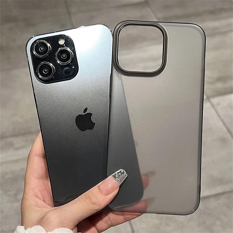 Ультратонкий матовый полупрозрачный чехол для телефона Apple iPhone 16 15 14 Plus 13 12 11 Pro Max, твердый пластиковый прозрачный шелковистый чехол