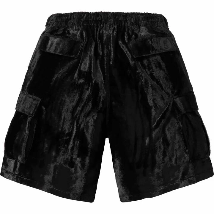 Supreme GOODENOUGH Шорты-карго из жатого раона Черные