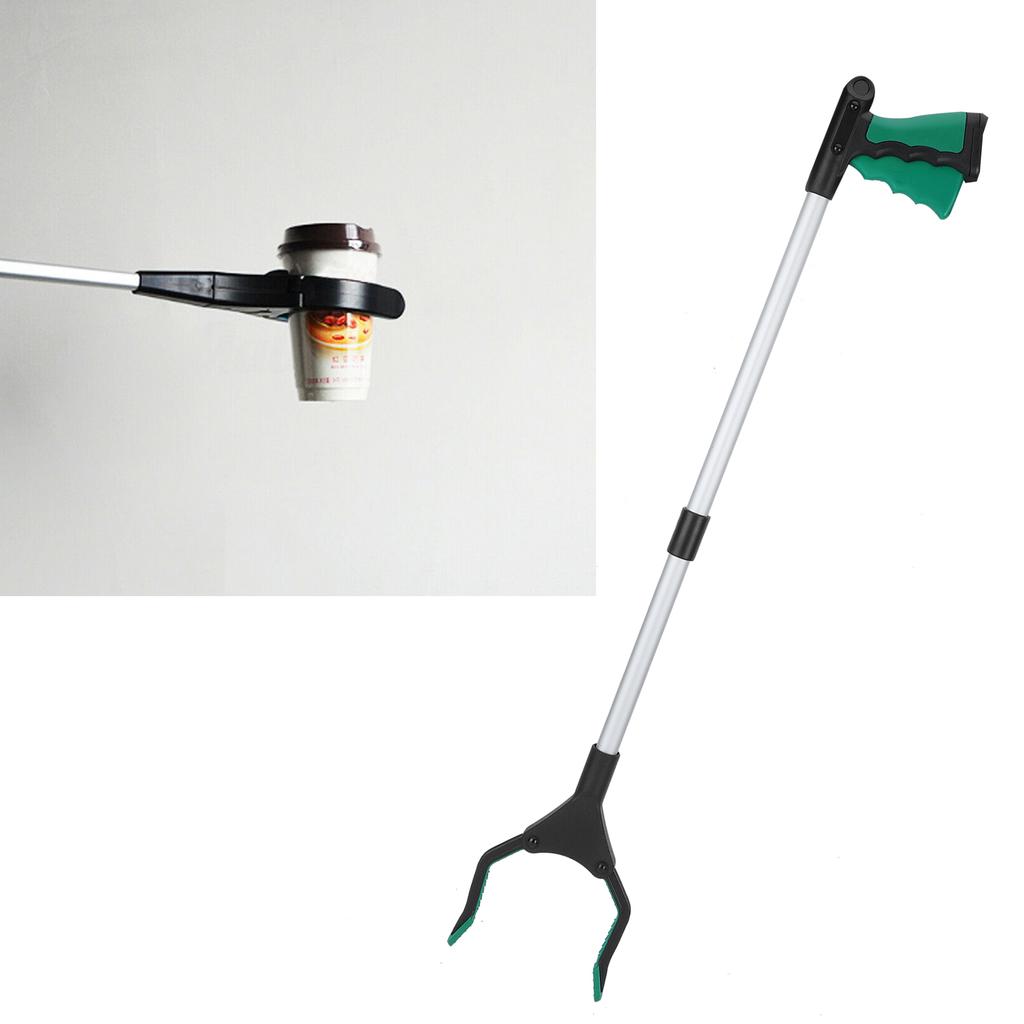 Многофункциональные складные длинные мусорные зажимы Grabber Picker Tools Sanitation Cleaning Supplies Green