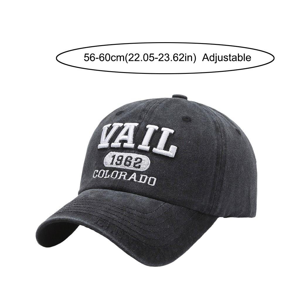 Colorado 1962 VAIL Embroidered Baseball Cap Washed Cotton Sun Hat For Man Women Unisex