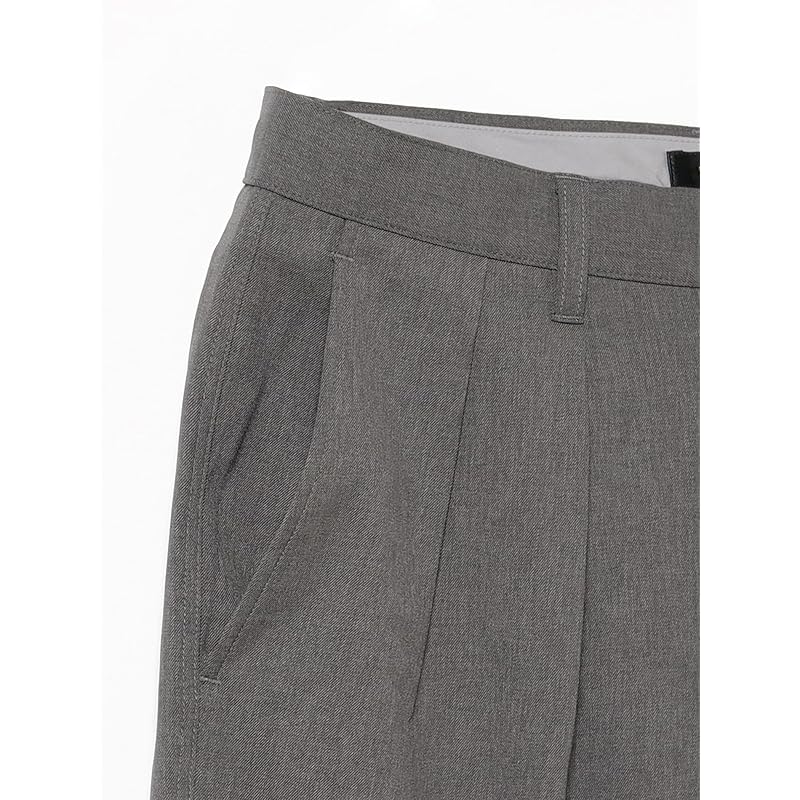 [Beams] Pants 2 Pleats Wide Slacks Men's GREY M 11230581120
