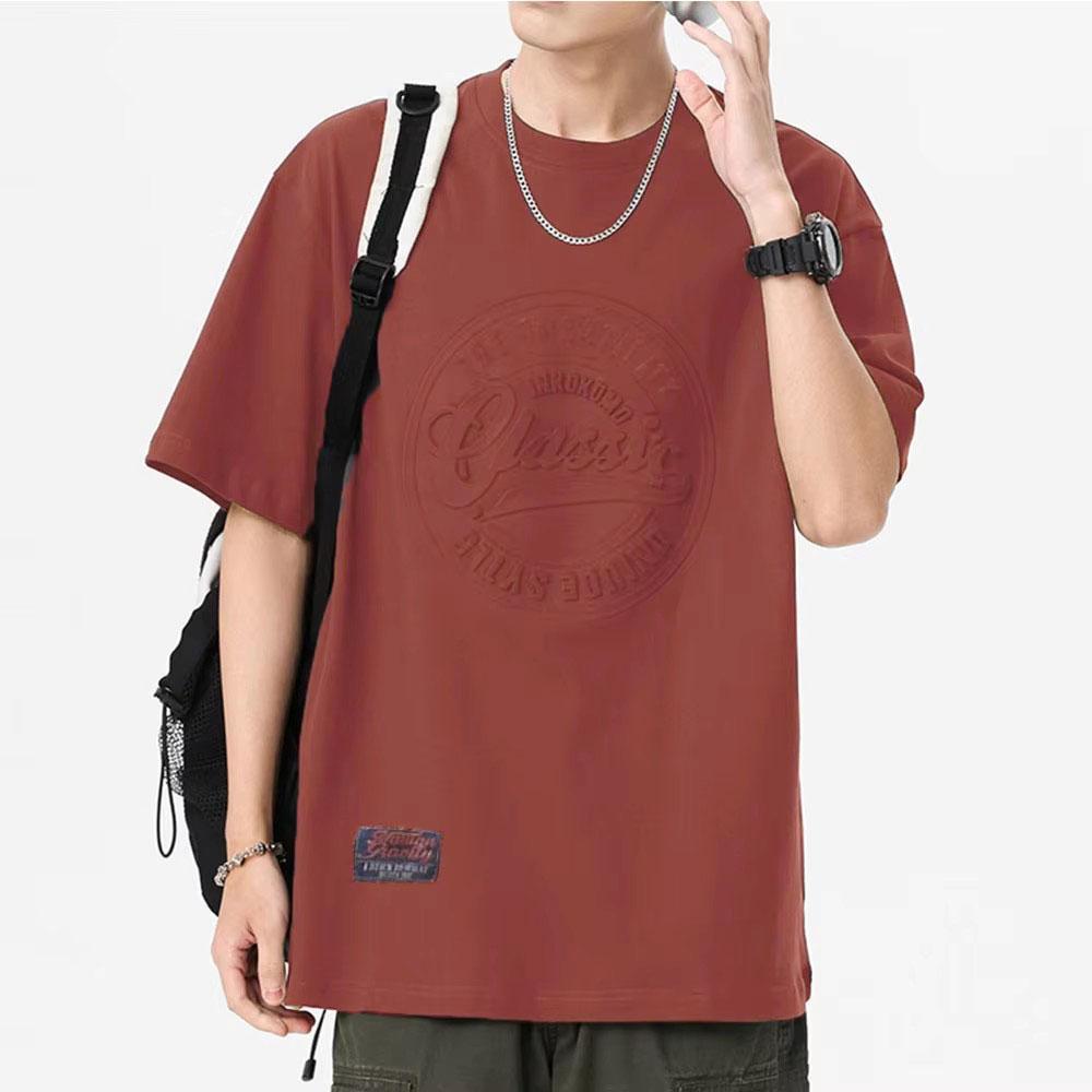 3D-принт Стальной принт Хлопок Американская винтажная футболка с короткими рукавами Мужская повседневная футболка Классические принтованные футболки Топы Футболки