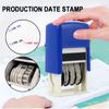 Stationery DIY Square Ink Date Stamp English Seals Multicolor Plastic