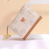 Female Fashion Short Coin Purse Women Short Thin Korean Version Cute Cartoon Bear Ladies Small Wallet Student Three-fold Wallet
