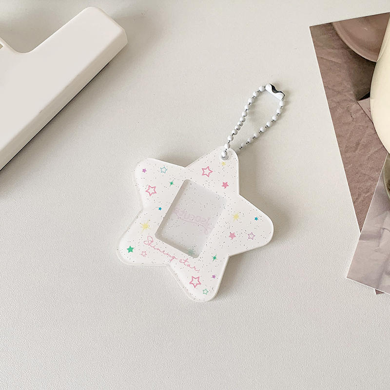 Модный жесткий держатель для карт, простая пятиконечная звезда, студенческий однодюймовый удостоверение личности, декоративный брелок с подвеской