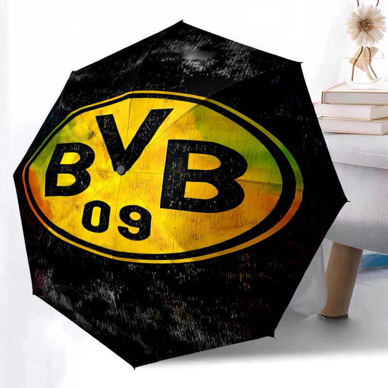 Складной зонт с принтом Borussia Dortmund, для улицы, отдыха и путешествий, прочная ткань зонта, подарок на день рождения и праздник
