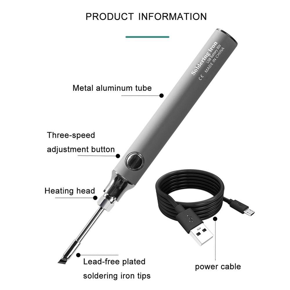 Профессиональный 5V8W литиевый аккумулятор USB паяльник электрический паяльник ремонт сварочные инструменты