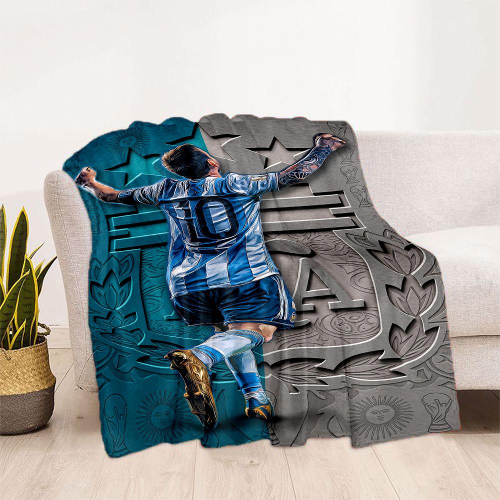 Messi 144 Blanket Warmthful Decor Perfect for Seaside Livingroom Sofa for All Seasons Stylish Decor Gift for Travel Home Birthdays