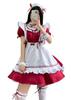 Maid Cosplay Gothic One Large 2XL [FULINE] Costume, Costume, Crossdressing, Moe, Cute, Costume, Lolita, Piece, Size, Red,